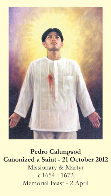 Pedro Calungsod Canonization Card